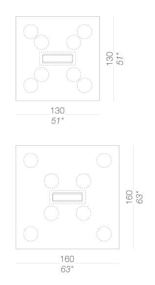 Высокий квадратный ламинированный стол Lapalma ARCH-00050446 - Вид №16