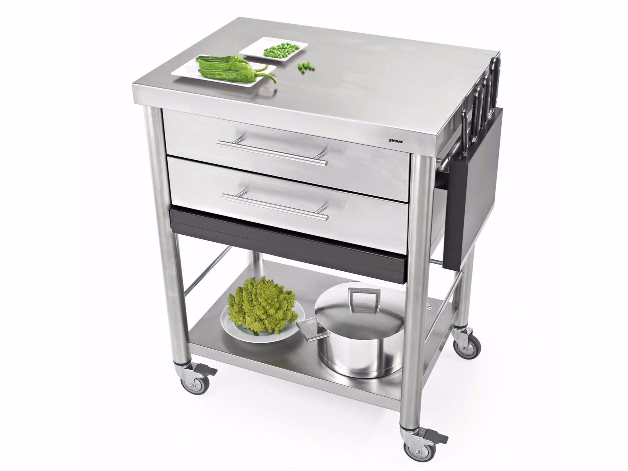 Отдельно стоящий кухонный модуль из нержавеющей стали с ручками JOKODOMUS Auxilium ARCH-00066012