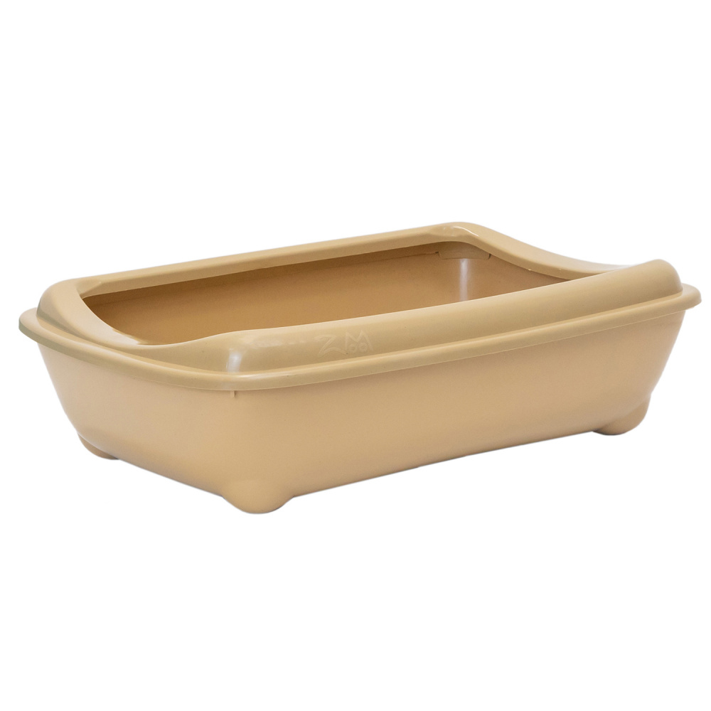 ПР0058898 Туалет для кошек с рамкой, глубокий (под наполнитель) 43х30х12см, бежевый ZooM 