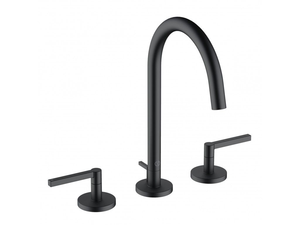 201433915 смеситель на умывальник Puristic KLUDI NOVA FONTE матовый черный 