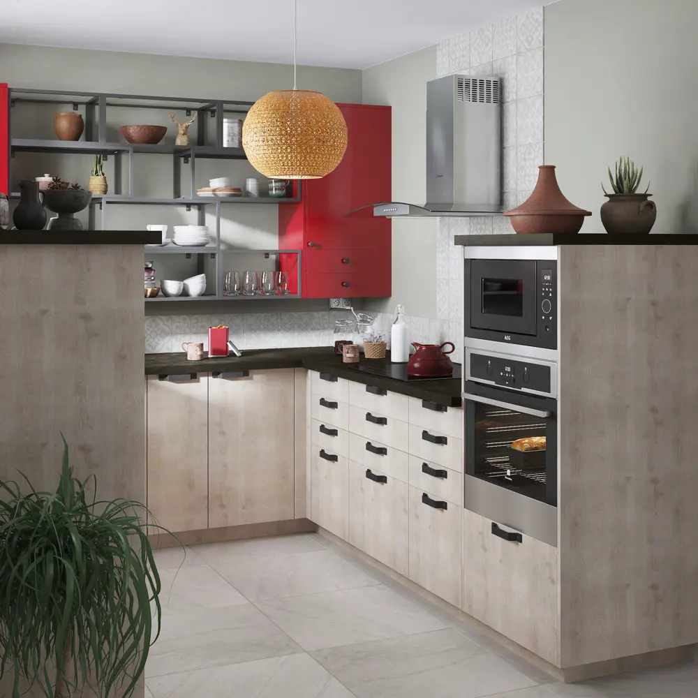 Дверь для ящика Delinia ID Аша 39.7x12.5 см ЛДСП цвет красный STLM-2199316 - Вид №1