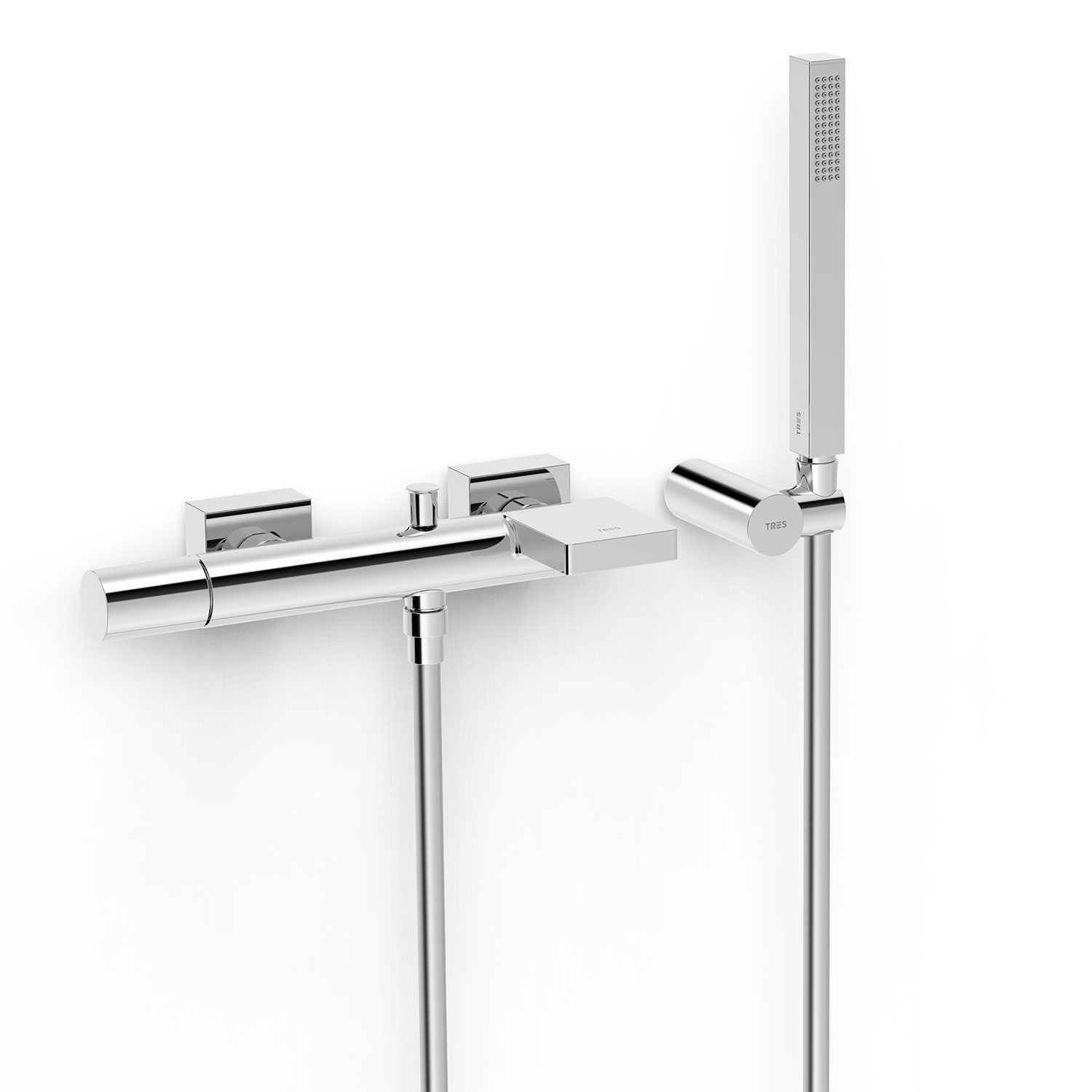 PROJECT-Настенный смеситель TRES с одной ручкой для ванны и душа-21117001 TRES
