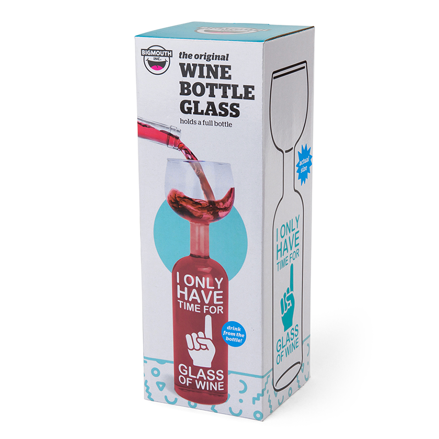 Бокал бутылка 750 мл only time for one glass BIGMOUTH ДИЗАЙНЕРСКИЕ 00-3862992 Прозрачный  - Вид №4