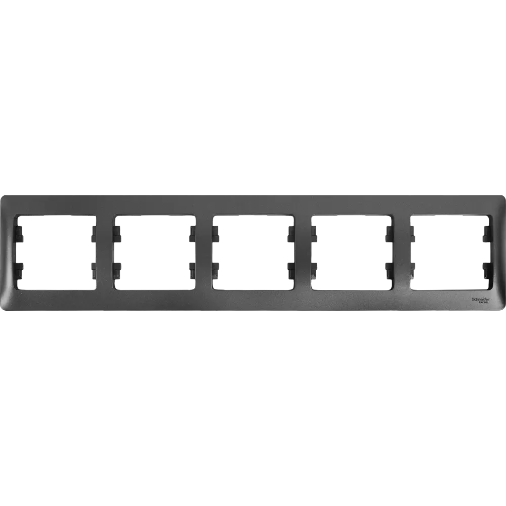 Рамка пятиместная Schneider Electric Glossa для розеток и выключателей в стиле графит 84725229 STLM-0054101