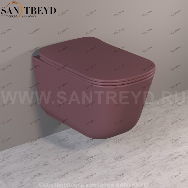 511475 Подвесной унитаз настенный Красный Kerasan Tribeca Италия