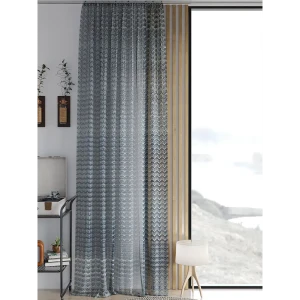 91490169 Тюль на шторной ленте At Home Филирсон 150x260 см цвет синий, голубой STLM-1031021