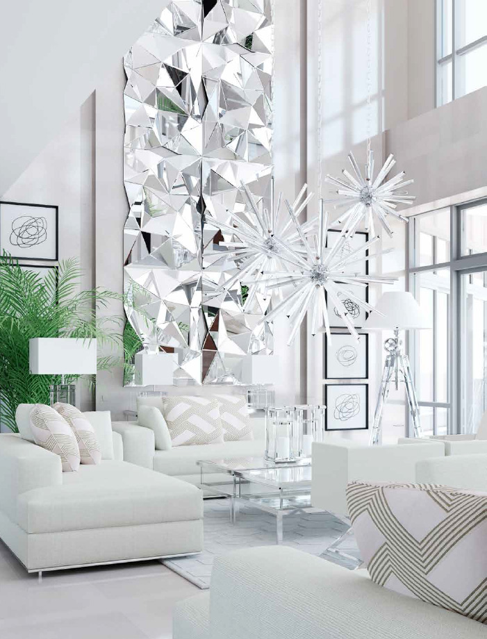 Зеркальное панно декоративное оригами от Eichholtz EICHHOLTZ ДИЗАЙНЕРСКИЕ 247148 Зеркальный  - Вид №1