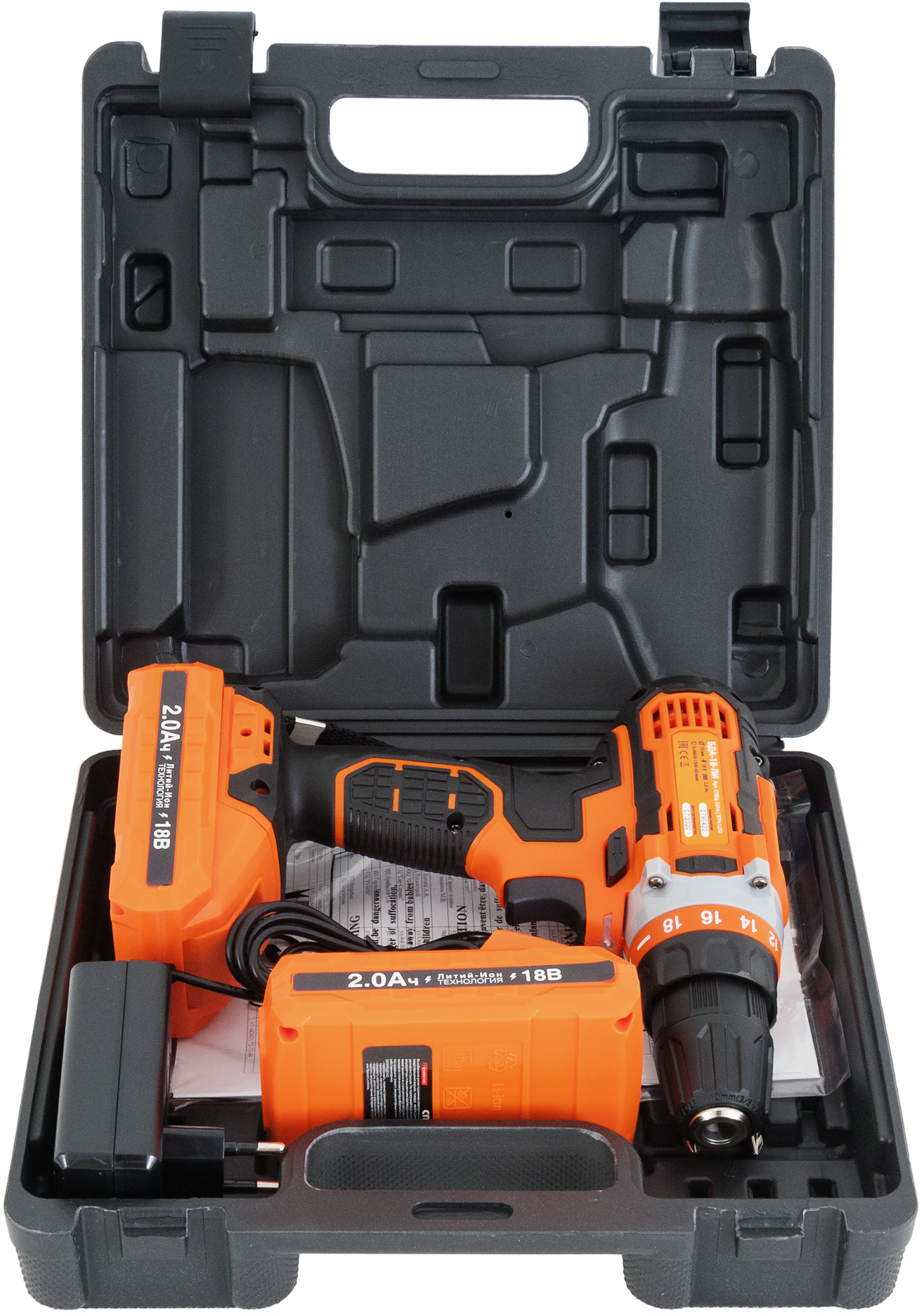 82245610 Дрель-шуруповерт аккумуляторная БДА-18-ЛИ, 18 В Li-ion 2x2 Ач STLM-0022960 СПЕЦ  - Вид №4