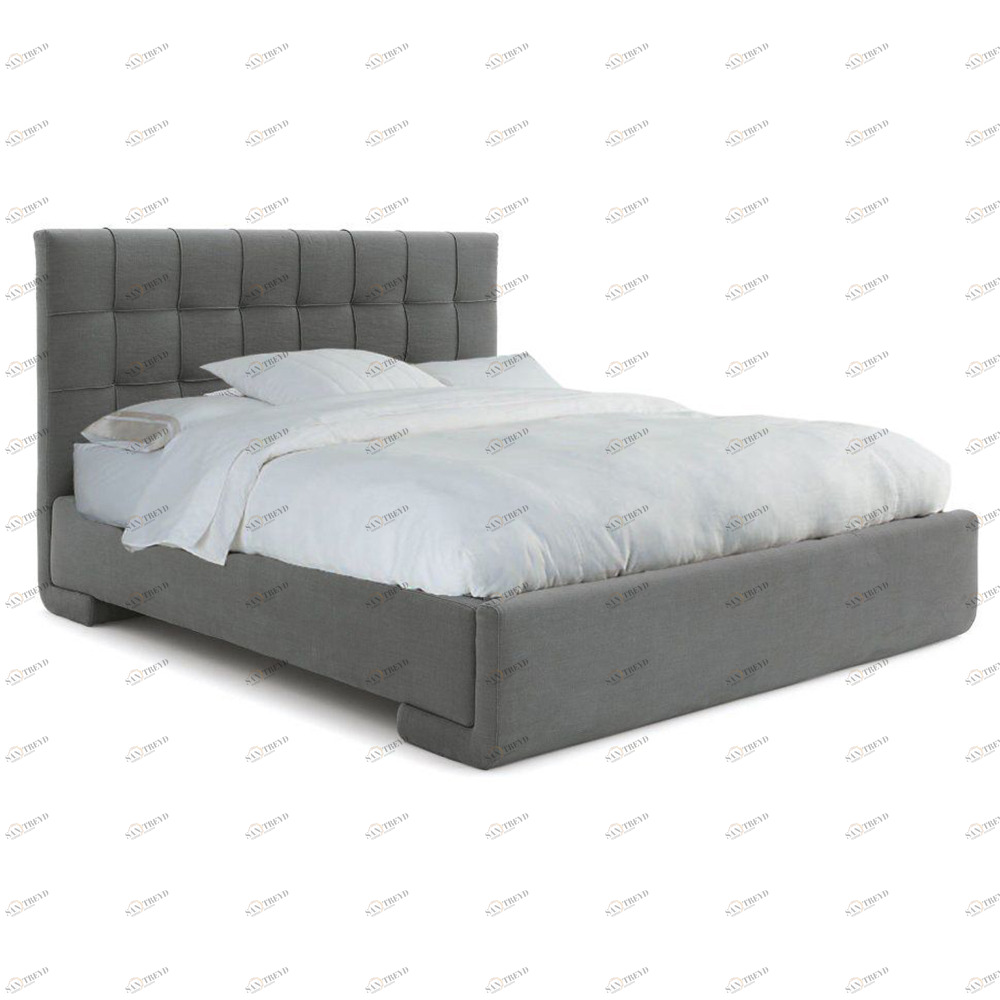 Кровать двуспальная 160х200 серая Mystery ICON DESIGNE ДИЗАЙНЕРСКИЕ 177961 Серый 