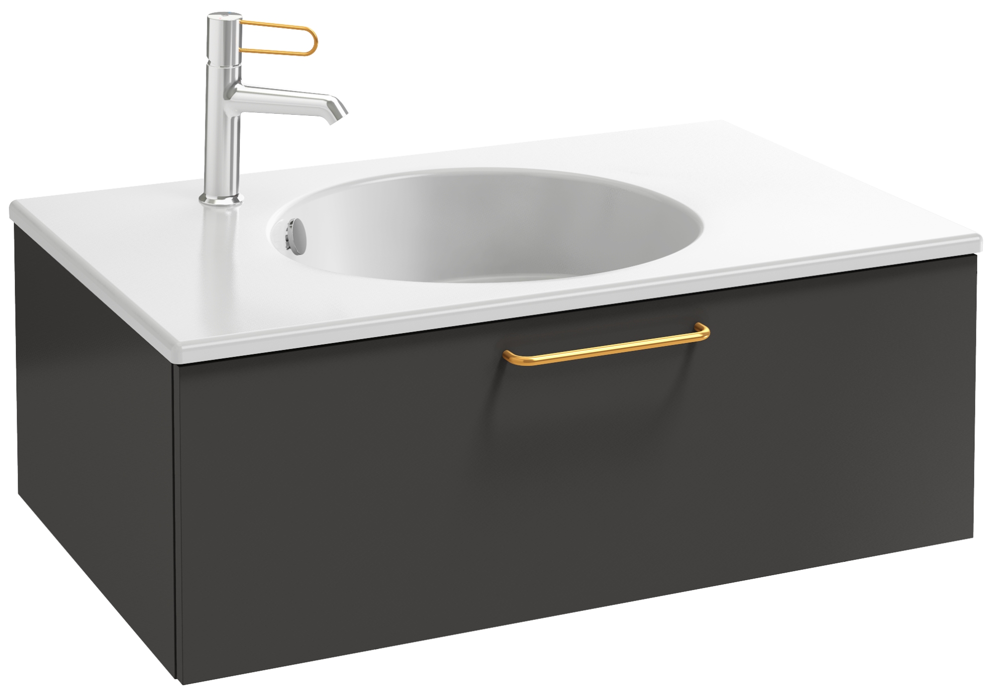 EB2515-R8-N14 Тумба под столешницу 80 см, 1 ящик, золотая ручка JACOB DELAFON ODÉON RIVE GAUCHE ODEON RIVE GAUCHE