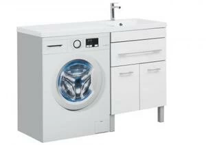 Тумба с раковиной Aquanet Верона 120 R белый (напольная, 1 ящик, 2 дверцы)