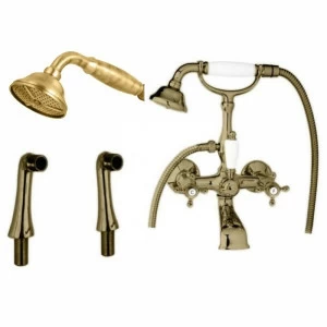 Смеситель на борт ванны с ручным душем шлангом 150см CEZARES GOLF-PBV-02-M