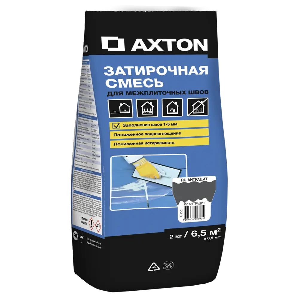 Затирка цементная Axton A.130 цвет антрацит 2 кг 82454871 STLM-2013027 Без серии - Вид №1