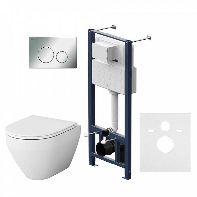 IS49051.701700 Инсталл с клав Pro L глянц хром с подв унит Spirit V2.0 FlashClean с сид м/л AM.PM Spirit 2.0 