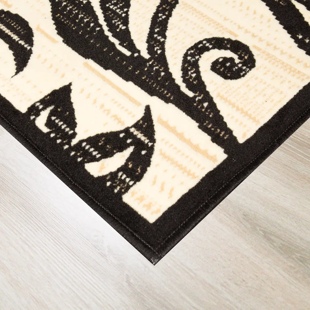 Ковер полипропилен Лагуна D160 KS 80x150 см цвет черный MERINOS STLM-2208735 - Вид №1