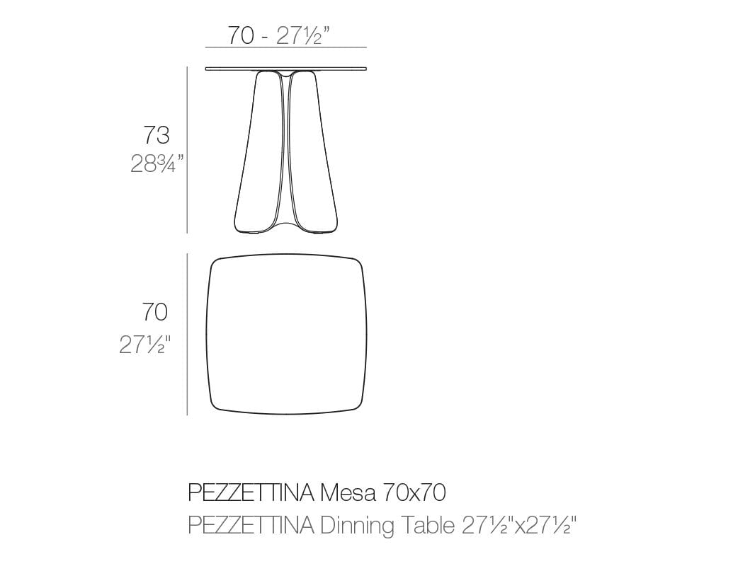 Полиэтиленовый квадратный садовый стол Vondom кусок ARCH-00047406 - Вид №2