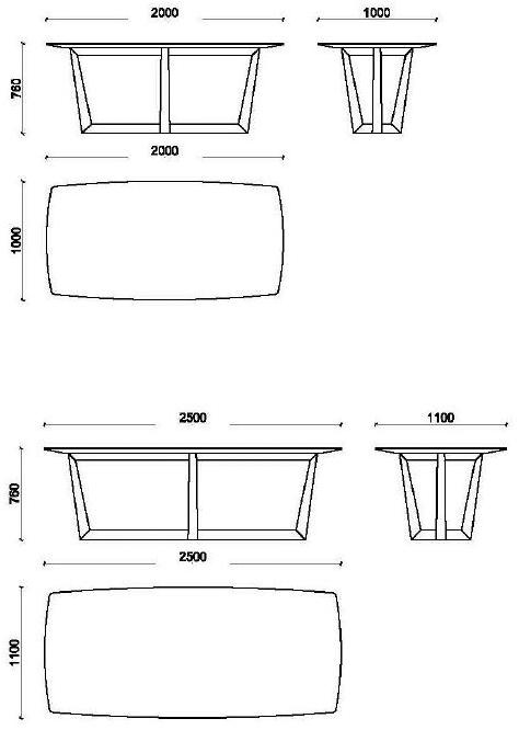 COLLI CASA Прямоугольный мраморный стол Torino sun-id-1396210 - Вид №2