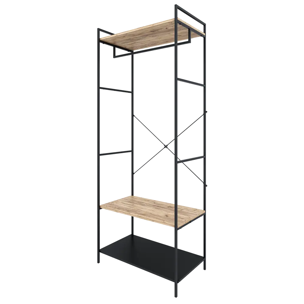 Напольная вешалка 80x200x45 см металл цвет черный Santreyd нет STLM-2008954 - Вид №1