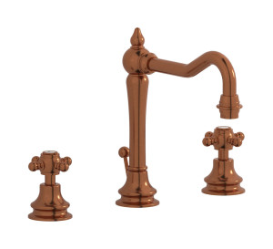 Смеситель для раковины на 3 отверстия с высоким изливом в комплекте с донным клапаном. WE ARE IB hr390rr Antique Copper Hermes