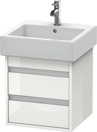KT663509191 Тумбочка подвесная Ketho #KT6635 450 x 440 мм Серо-коричневый декор Duravit - Вид №1