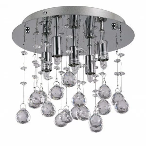 Потолочный светильник Ideal Lux Moonlight PL5 Cromo IDEAL LUX КАСКАДНЫЕ 074029 Прозрачный;хром