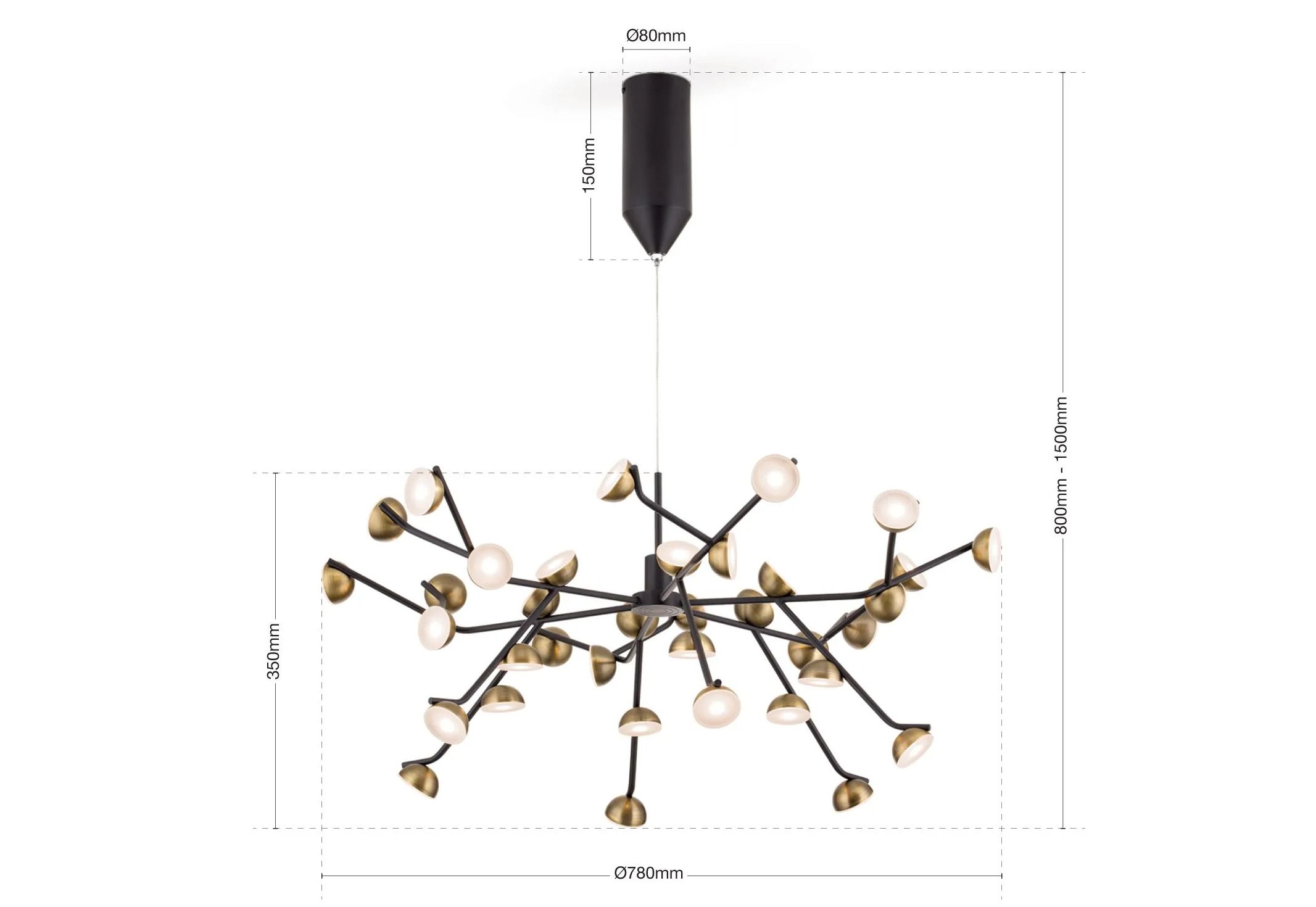 Металлический светодиодный подвесной светильник Orion Blossom ARCH-00055305 - Вид №6