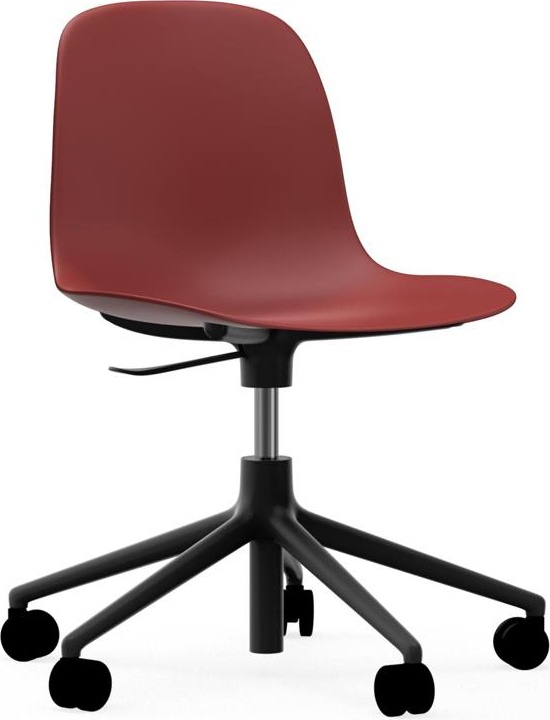 606055 Кресло Swivel 5W Gaslift Black Alu Red Normann Copenhagen Form