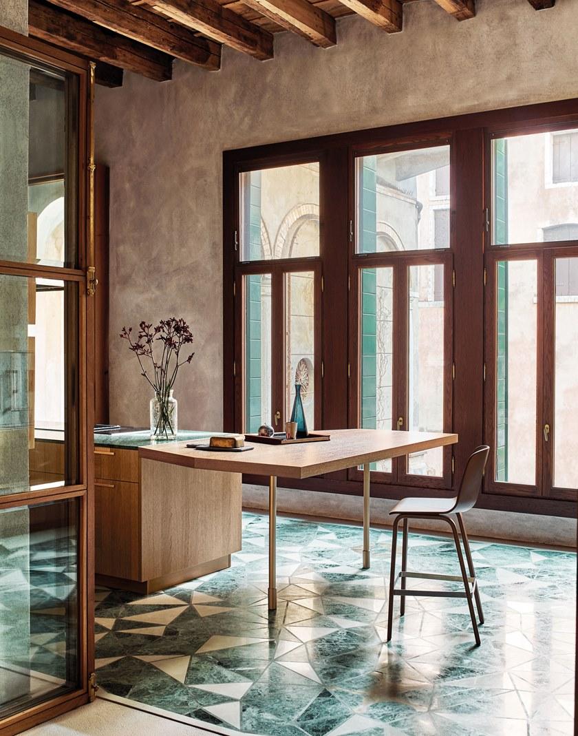 Cesar Кухня из зеленого гватемальского мрамора и дуба с островом Intarsio sun-id-1354150 - Вид №6