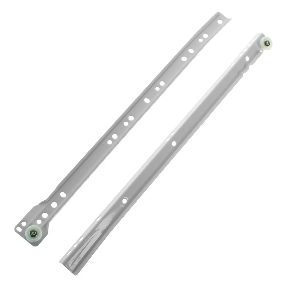 Направляющие роликовые DS 03W.1 400 мм, металл/пластик, цвет белый BOYARD STLM-2004348