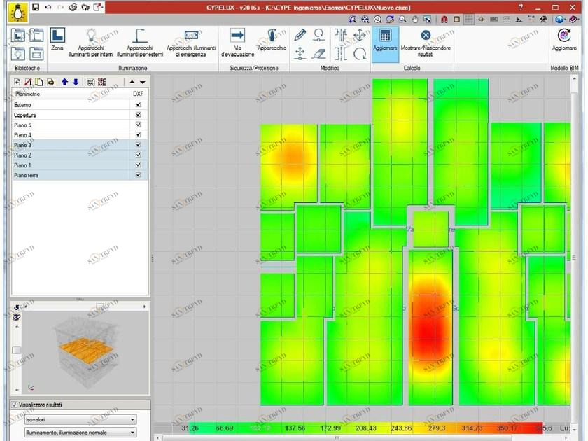 ATH ITALIA software Расчет внутреннего освещения по ЕН 12464-1 Cypelux sun-id-1456261