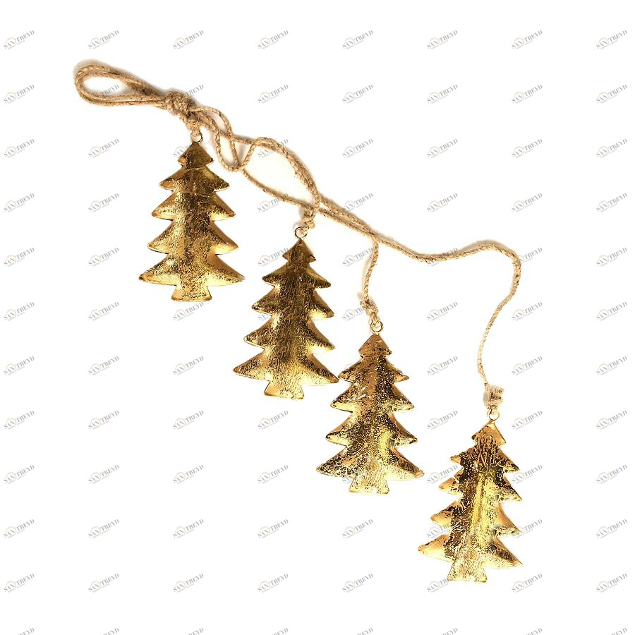 Гирлянда новогодняя подвесная "Елки золотые" Golden trees, 65 см ENJOYME  253062 Золото 