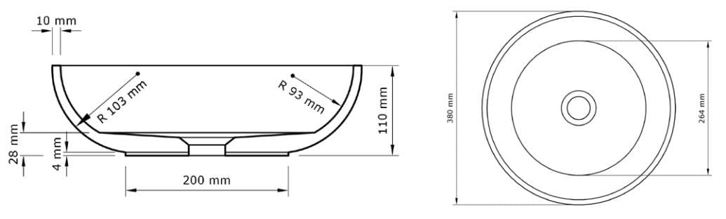Одинарный круглый умывальник из Акрона© Acquabella On top ARCH-00076099 - Вид №3