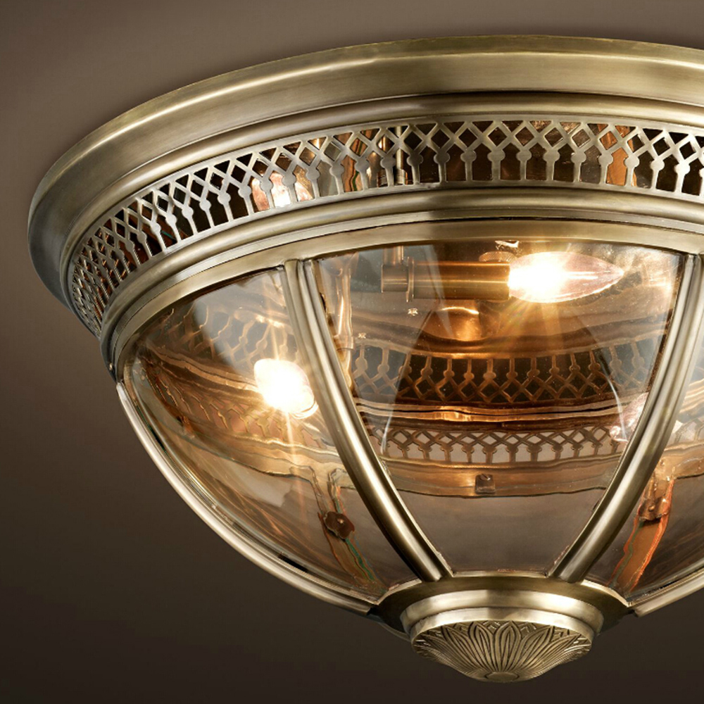 Потолочный светильник Residential 3 brass от Delight Collection KM0115C-3S brass DELIGHT COLLECTION ДИЗАЙНЕРСКИЕ 244400 Латунь;прозрачный  - Вид №2