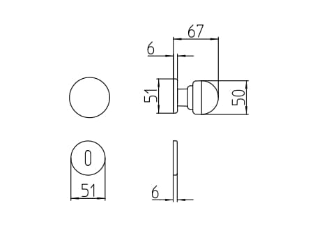 Дверная ручка Mandelli1953 854/GIR ARCH-00000126 - Вид №1