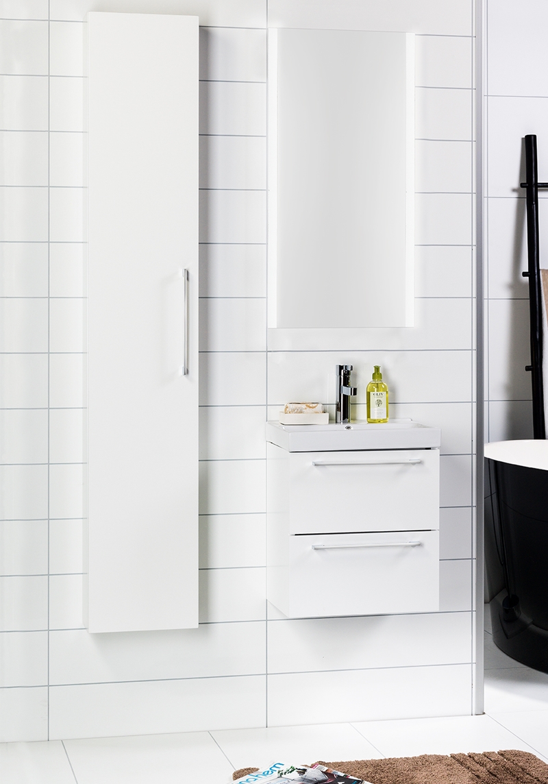 1135 High Cabinet Multi 296 White High Gloss Noro  Белый  - Вид №1