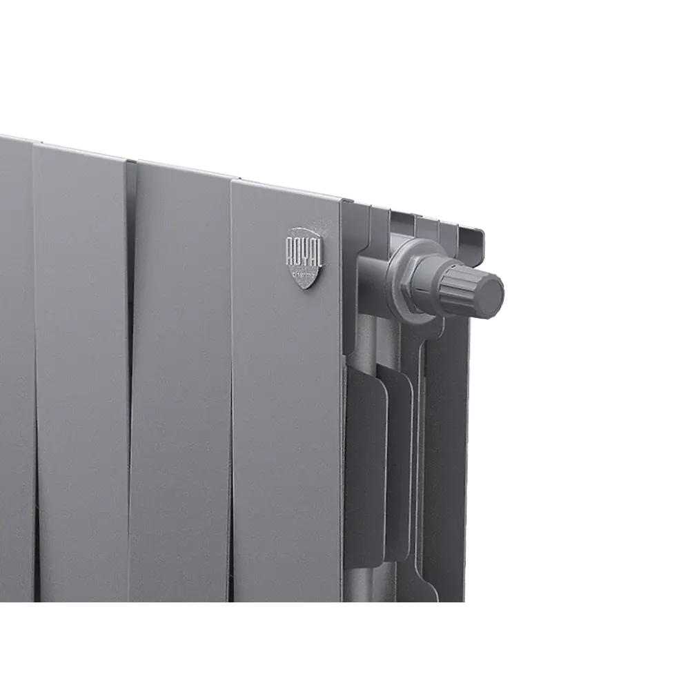 Радиатор секционный Royal Thermo Pianoforte VDR 200/100 12 секций нижнее правое подключение биметалл серый 86733743 STLM-2196924  - Вид №3