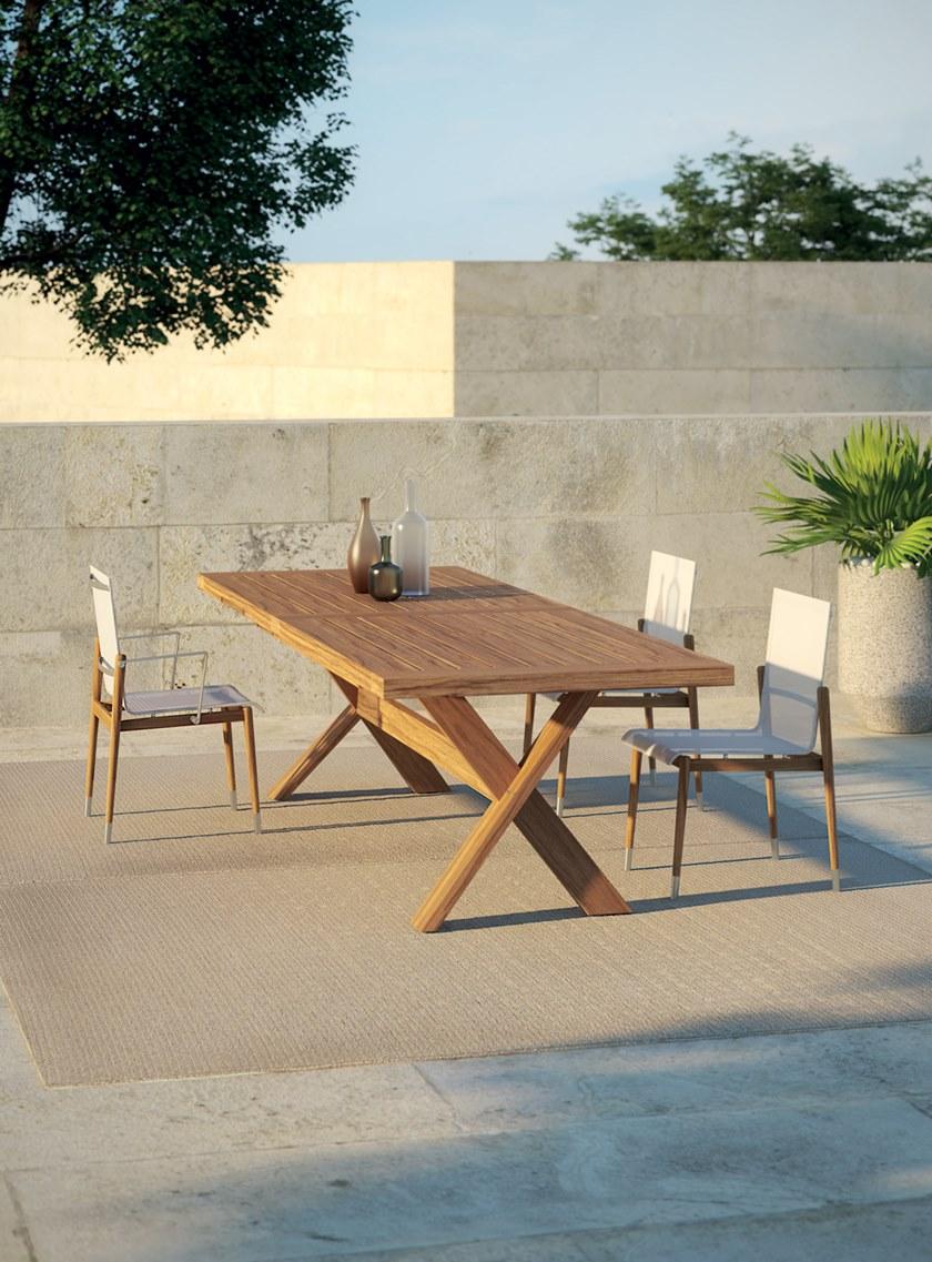 Atmosphera Садовый стул с подлокотниками из тика и ткани Link Li.sb. - Вид №4