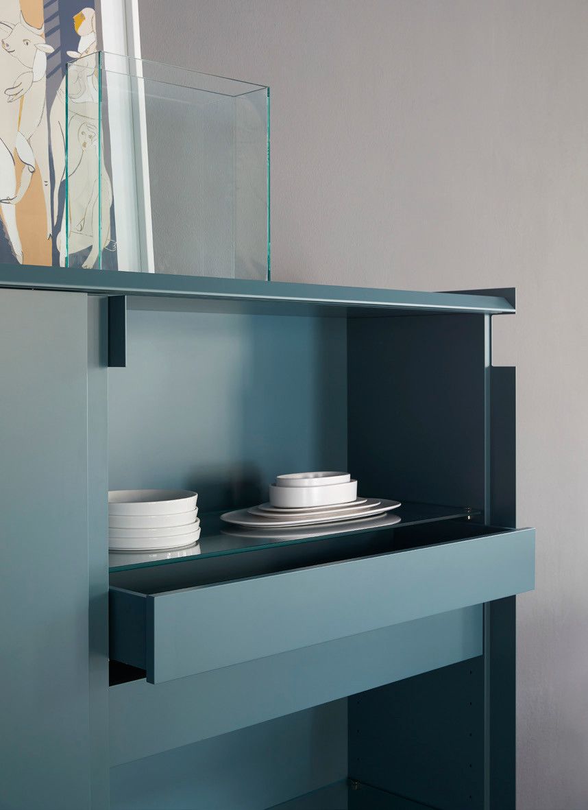 Деревянный сервант с раздвижными дверями и металлическими боковинами Capo d’Opera Flyer ARCH-00034132 - Вид №2