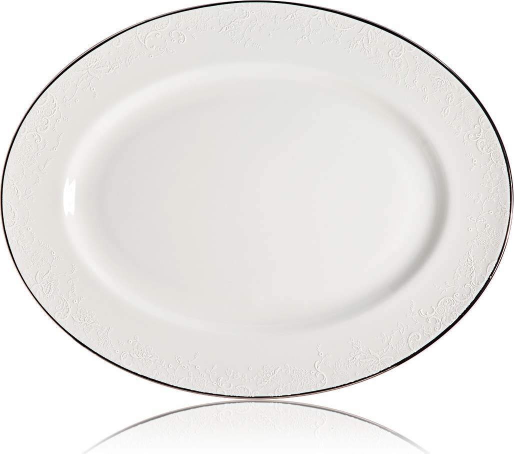 10529233 Lenox Блюдо овальное Lenox "Фарфоровое кружево,Маркеса" 33см Фарфор костяной 