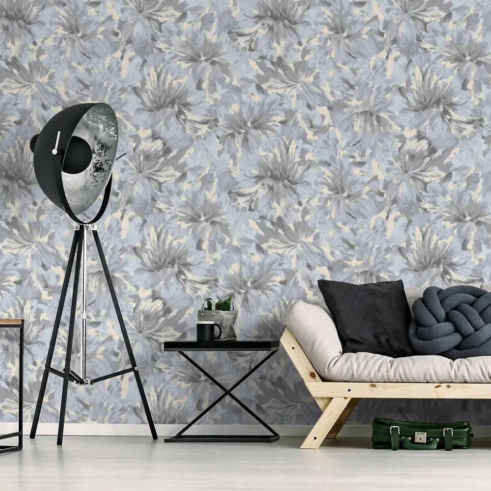 Обои флизелиновые Grandecolife Vera серые 1.06 м GDR152103 STLM-2141550 - Вид №4