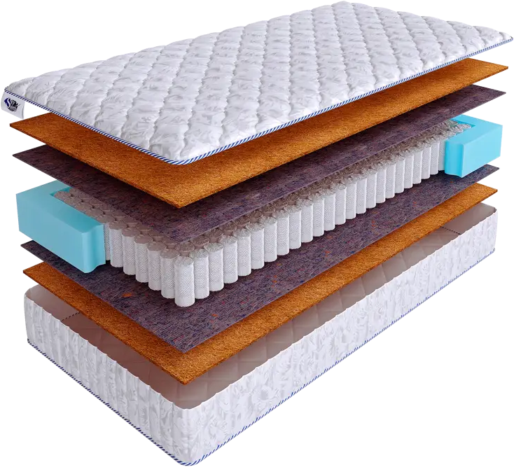 90964835 Матрас SkySleep NATIVE Cocos S500 120x190 см независимый пружинный блок, полутораспальный, ортопедический, жесткий, коко STLM-1055803