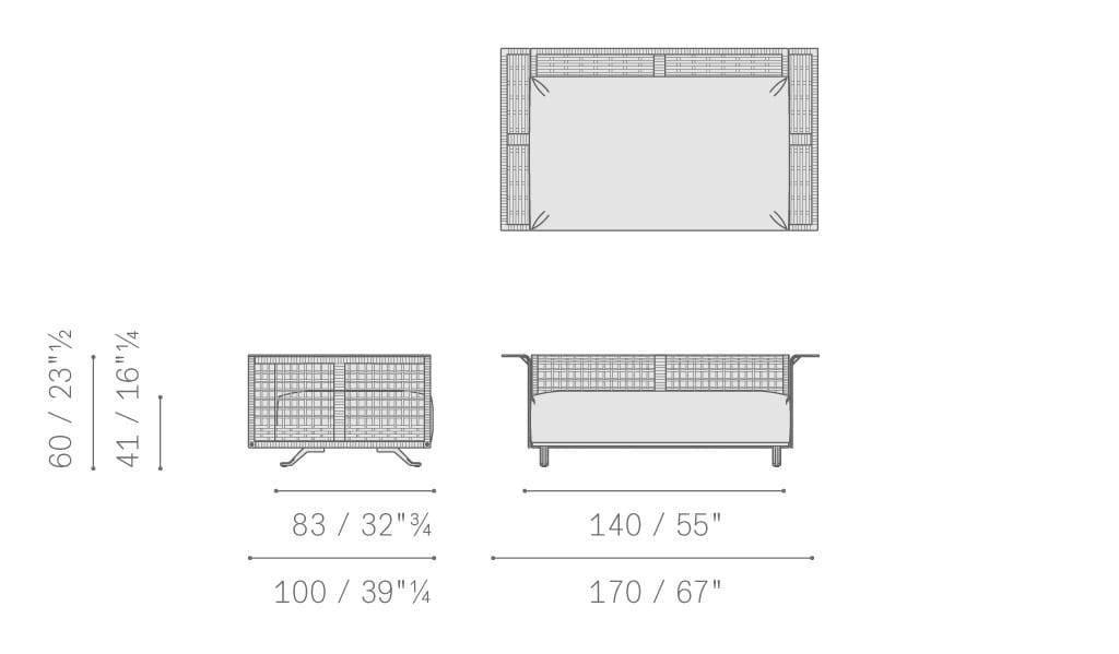 Ткань съемный садовый диван Poltrona Frau Boundless Living Outdoor Collections ARCH-00134649 - Вид №17