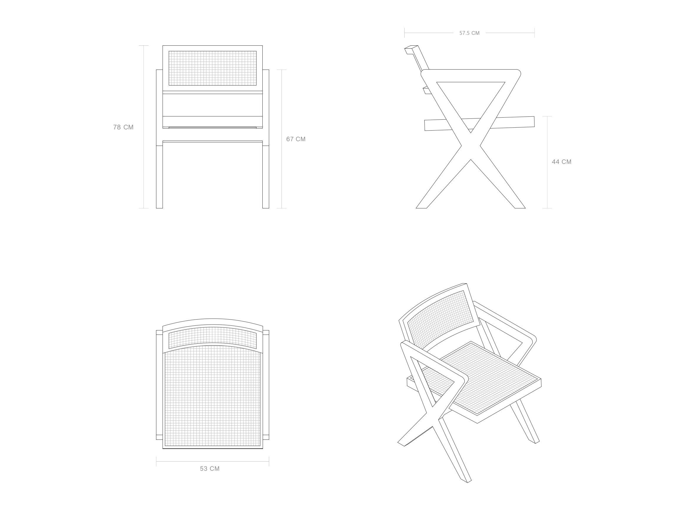 Стул из тикового дерева с подлокотниками Phantom Hands Project Chandigarh ARCH-00020969 - Вид №4