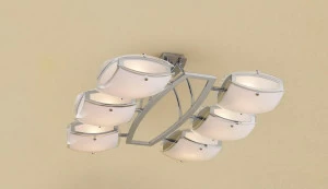 Потолочная люстра Citilux Берген CL161161 CITILUX БЕРГЕН ХРОМ 183027 Белый