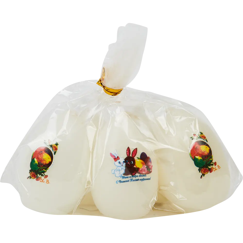 Набор свечей Яйцо-3 с декором 5,5 см 5 шт EVIS STLM-2191238 - Вид №2