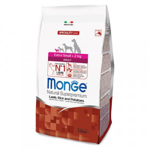 ПР0037687 Корм для собак Dog Speciality Extra Small для миниатюр.пород ягненок, рис, картофель сух.2,5кг Monge