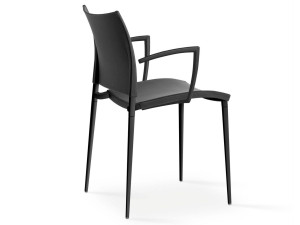 Штабелируемый стул с кожаной обивкой