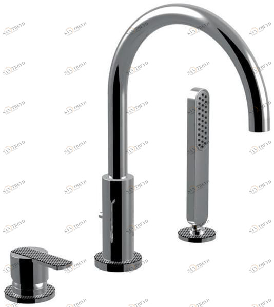 Rubinetteria Giulini Смеситель для ванны на 3 отверстия с переключателем Deluxe - surf F5865bddl