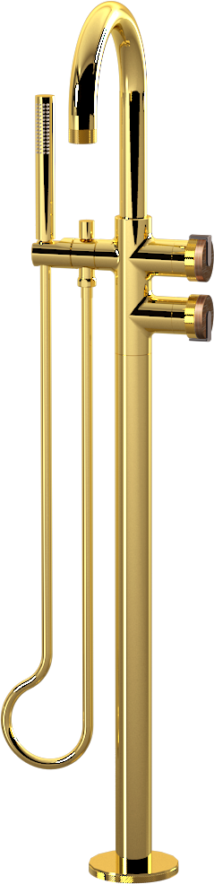 E-11554-R1BRG-L1GM-AU Смеситель напольный отдельностоящий (внешняя часть) GRAFF MOD+