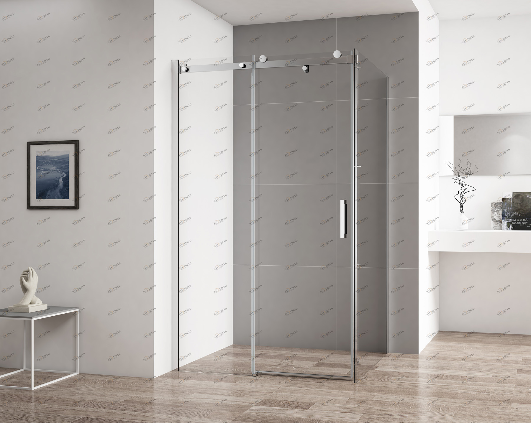 Душевой уголок CEZARES STYLUS-SOFT-AH-1-160/100-C-Cr 